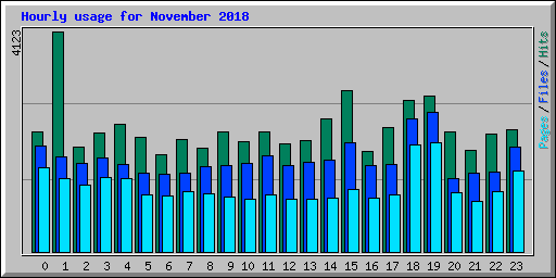 Hourly usage for November 2018