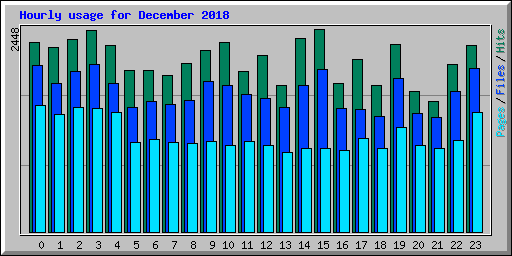 Hourly usage for December 2018