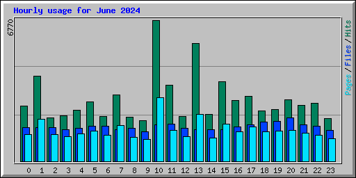Hourly usage for June 2024