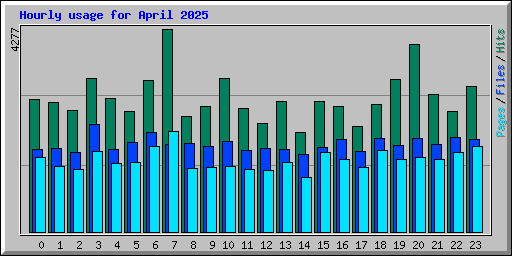 Hourly usage for April 2025