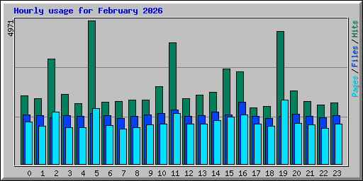 Hourly usage for February 2026